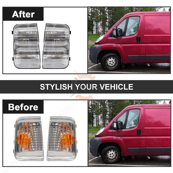 2 броя LED Мигачи в огледалото за  FIAT DUCATO, PEUGEOT BOXER, CITROEN JUMPER след 2006 год.