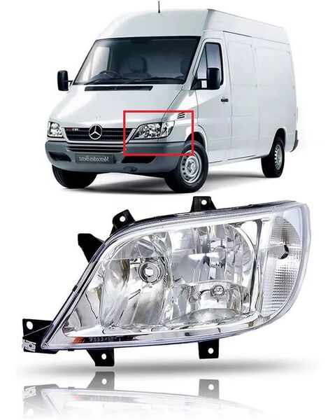 Фар за Mercedes Sprinter с мотор 2003-2006 - Шофьорска страна