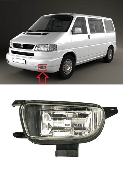 Халоген за Volkswagen Caravelle -Transporter T4 1990-2003 Шофьорска страна