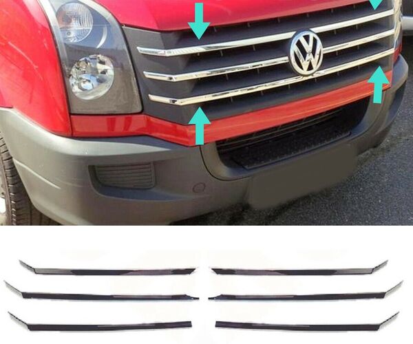 Хромирани лайсни за VW Crafter от 2012 до 2017 ( предна решетка)