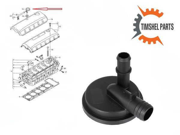 Клапан картерни газове за VW Transporter T5 Bus 2.5 TDI