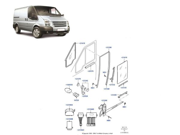 Ключ ел стъкла за Ford Transir 2006-2013, Ford Transit Connect/ Couroer 2003-2015