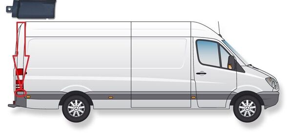 Лайстна над Ъгъл задна броня за Mercedes Sprinter 906 , VW Crafter - Пасажерска Страна
