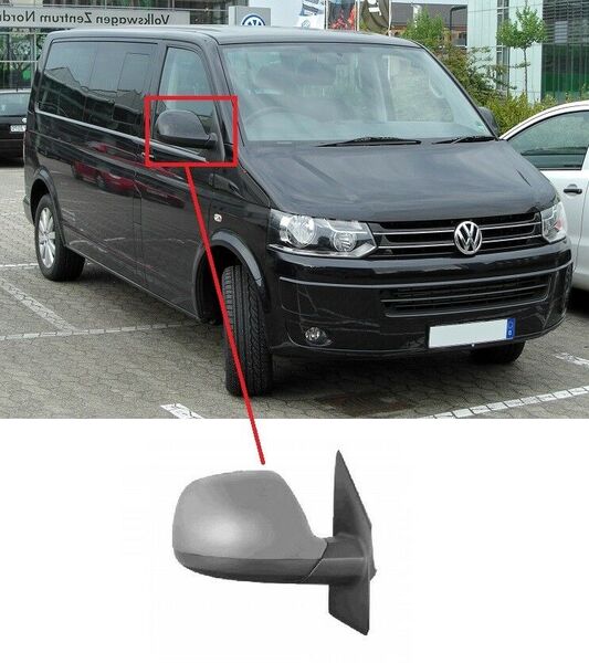 Огледало странично Ръчно за Volkswagen Transporter T5/T6 2009-2015 - Пасажерска страна