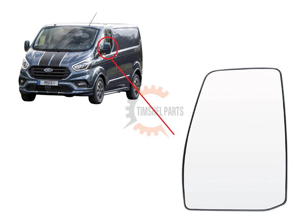 Стъкло за огледало "Без подгряване" за Ford Transit Custom/Tourneo Custom след 2013 год. - Шофьорска страна