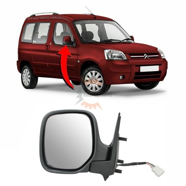 Външно огледало, "електрическо" за Citroen Berlingo 1996-2008, Peugeot Partner 1996-2008 - Пасажерска страна