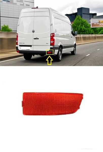Заден рефлектор в броня за VW Crafter, Mercedes Sprinter 2006-2019 Пасажерска страна