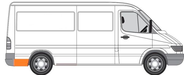 Задна вежда панел калник за Mercedes Sprinter , VW LT 1995 - 2006 Дясно