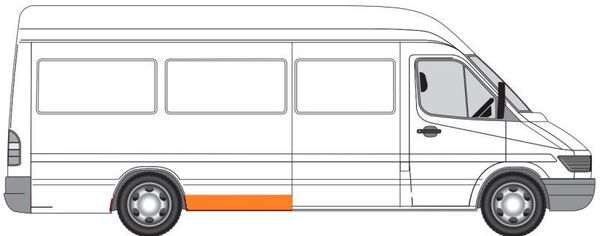 Задна вежда панел калник за Mercedes Sprinter , VW LT 1995 - 2006 год Дясно