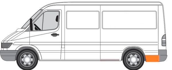 Задна вежда панел калник за Mercedes Sprinter , VW LT 1995 - 2006 Ляво