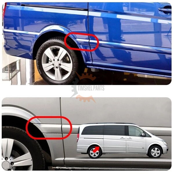 Защитна лайсна за задна пред задна гума Mercedes Vito Viano W639 2003-2015 год. - Пасажерска Страна