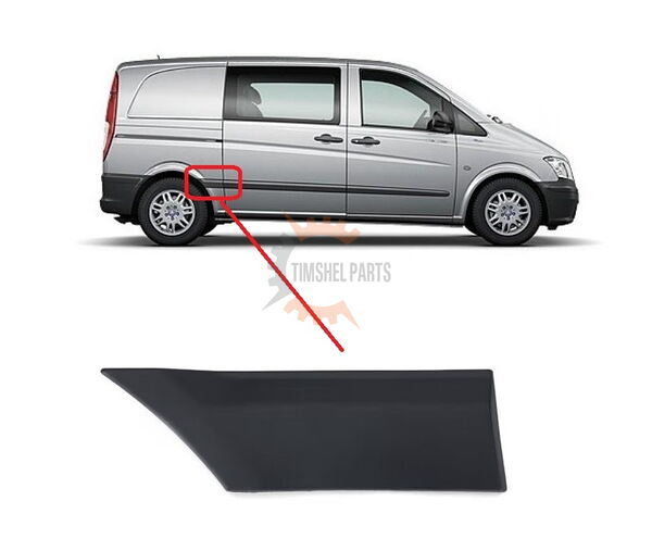 Защитна лайсна за задна пред задна гума Mercedes Vito Viano W639 2003-2015 год. - Пасажерска Страна