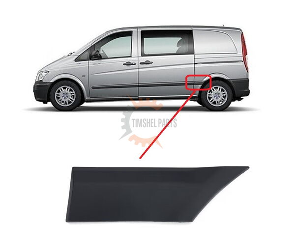 Защитна лайсна за задна пред задна гума Mercedes Vito Viano W639 2003-2015 год. - Шофьорска Страна