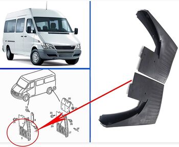 2 броя  Калобрани за Mercedes Sprinter 1995-2006 -VW LT 1996-2006