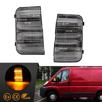2 броя LED Мигачи в огледалото за  FIAT DUCATO, PEUGEOT BOXER, CITROEN JUMPER след 2006 год.