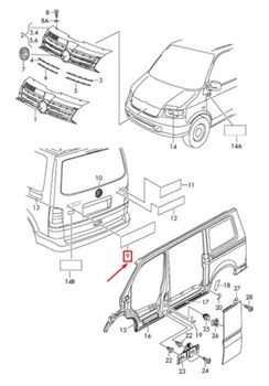 Емблема надпис  320X26 мм задна врата за TRANSPORTER" (T5) 2003-2010 год.