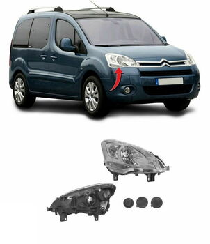 Фар за Citroen Berlingo 2008-2012, Peugeot Partner 2015-2019 - Пасажерска страна