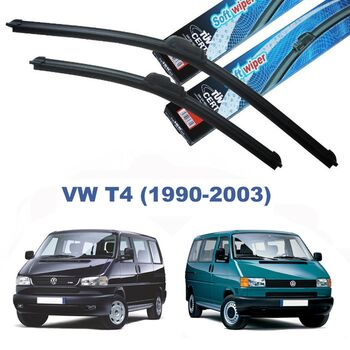 Комплект Предни Чистачки- AЕРОДИНАМИЧНИ 530мм+530мм за Volkswagen Transporter T4 1996-2003