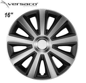 Комплект Тасове за джанти 16'' Versaco Carbon Aviator - Silver / Black - 4 броя