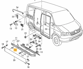 Копка Щипка VW T5/T6 Crafter 7H0843514