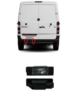 Лaмпа рег. номер за MERCEDES Sprinter -Vito/Viano/V-class-VW Grafter-CITROEN Jumpy-FIAT Scudo-PEUGEOT Expert-