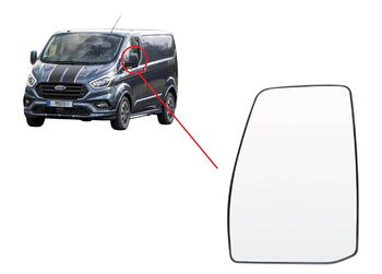 Стъкло за огледало "Без подгряване" за Ford Transit Custom/Tourneo Custom след 2013 год. - Шофьорска страна