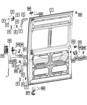 Вътрешна дръжка за плъзгаща врата за Fiat Ducato, Peugeot Boxer, Citroen Jumper, Iveco Daily , Шофьорска страна