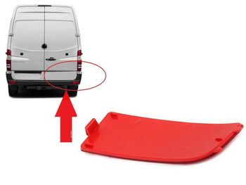 Заден рефлектор в броня за VW Crafter, Mercedes Sprinter 2006-2019 Пасажерска страна