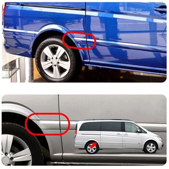 Защитна лайсна за задна пред задна гума Mercedes Vito Viano W639 2003-2015 год. - Пасажерска Страна